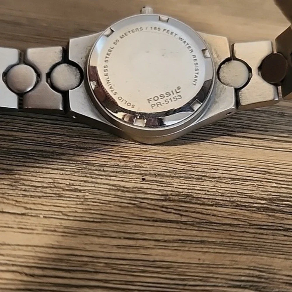 Fossil Women's Stainless Steel with and Silver & Goldtone Clasp Link Band Watch